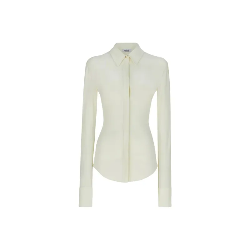 The Attico Elton Curved Hem Shirt-0