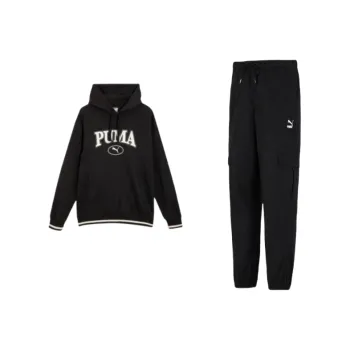 PUMA SQUAD HOODIE FL Casual Sportswear Men's Black