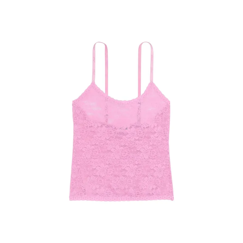 Victoria's Secret PINK Pretty Perfect Cami/Moonstone Pink Lace Camisole Women's Moonstone Pink Lace-0