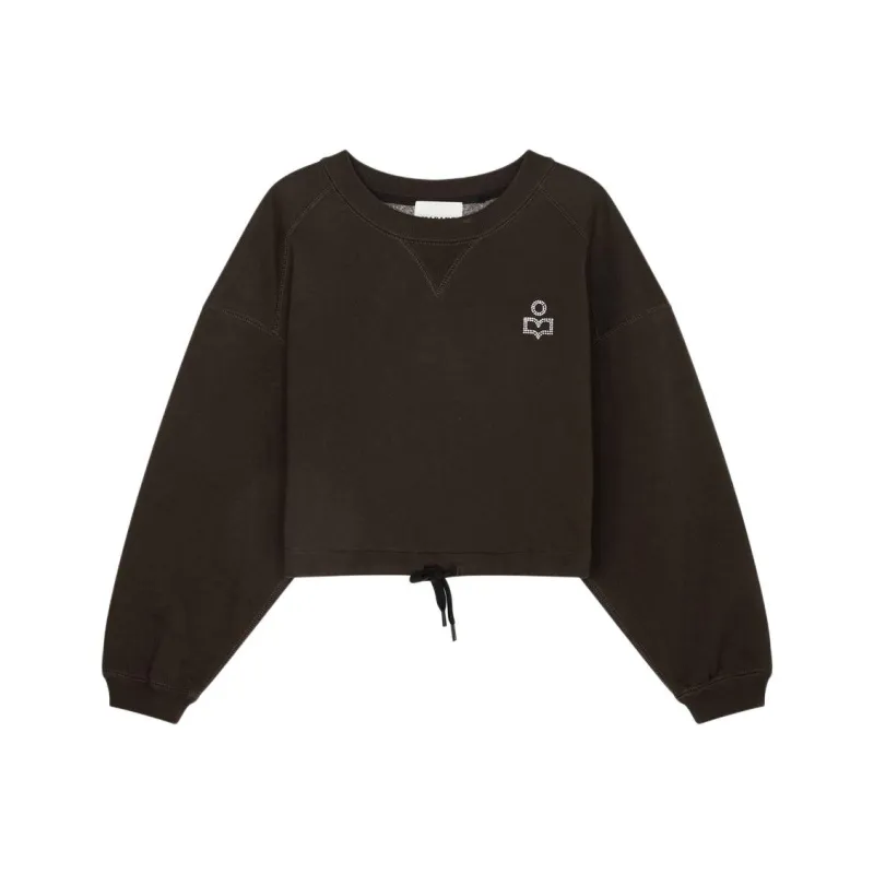 ISABEL MARANT ETOILE Margo Flocked logo Sweatshirt-0