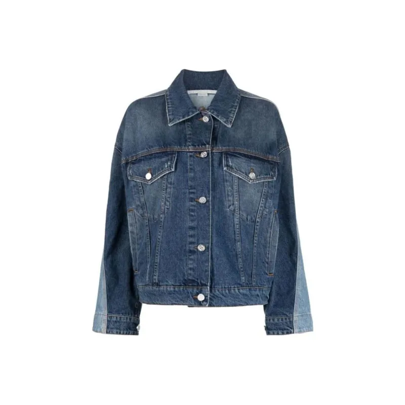 Stella McCartney Patchwork Buttoned Denim Jacket-0