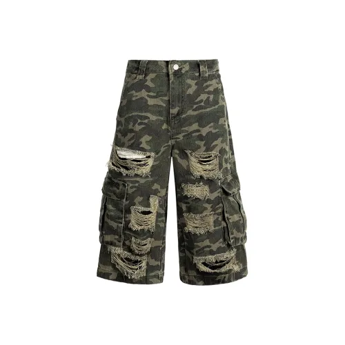 Pants with pink sequins Camouflage