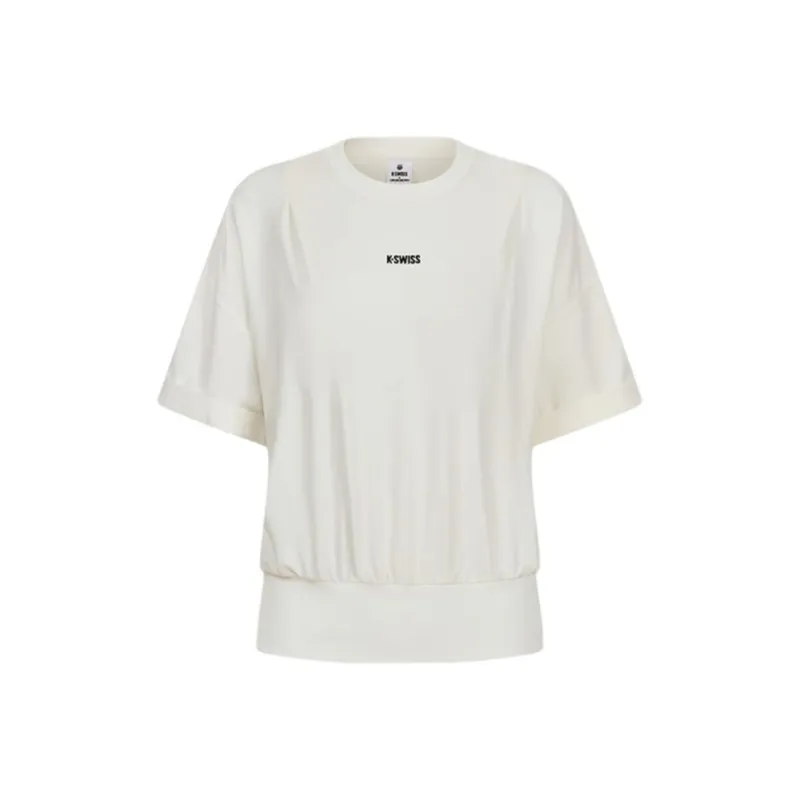 KSWISS Batwing Sleeve T Shirt Women's Euryale White-0