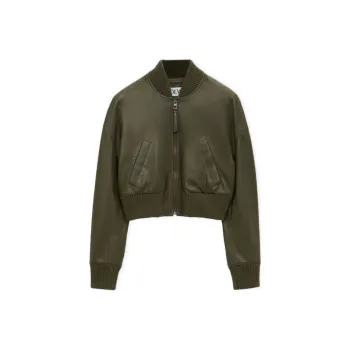 LOEWE Zip-Up Cropped Bomber Jacket