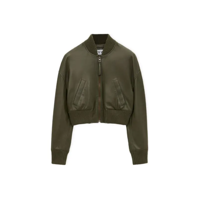 LOEWE Zip Up Cropped Bomber Jacket-0
