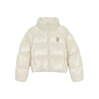 MLB RED SOX Boston Red Sox Glossy Curve Down Jacket Women's White