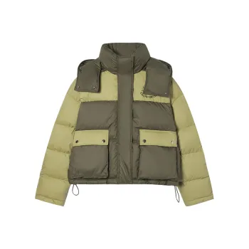 I'M ONE Casual Down Jacket Yellow Green Women's