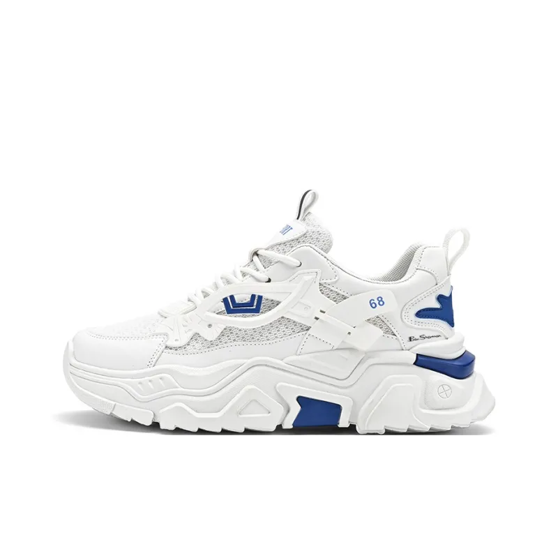 BEN SHERMAN Cushioning, Slip Resistant, Abrasion Resistant, Breathable Low Top Chunky Sneakers Men's-4