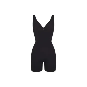 SKIMS SEAMLESS SCULPT ZIP FRONT MID THIGH BODYSUIT Bodysuits Women's ONYX/Onyx