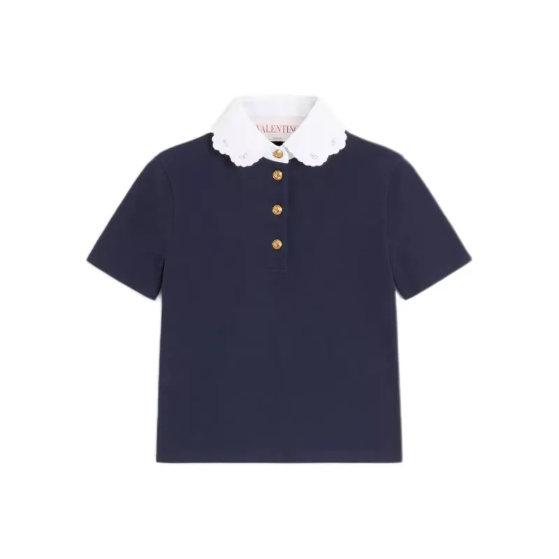 Valentino Polo Shirt Women's Marine Blue-0