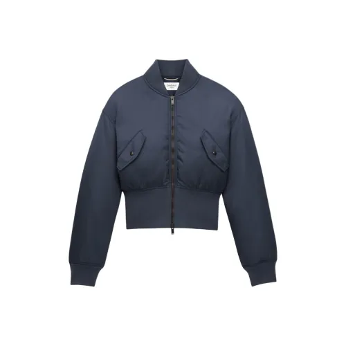 SAINT LAURENT Shell Bomber Jacket 'Marine'