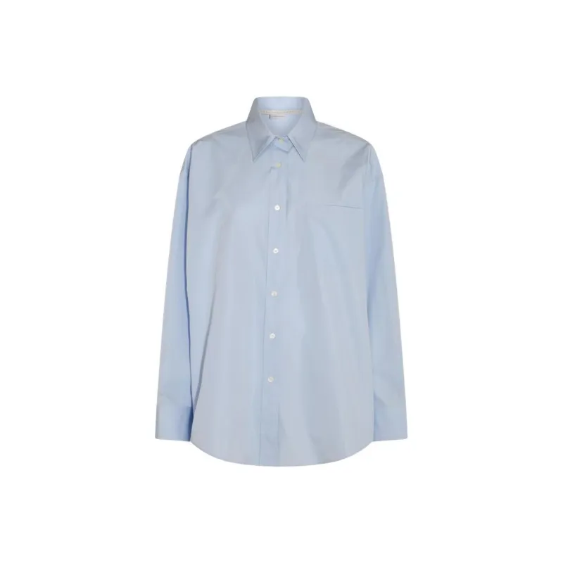 Stella McCartney Buttoned Curved Hem Panelled Shirt-0