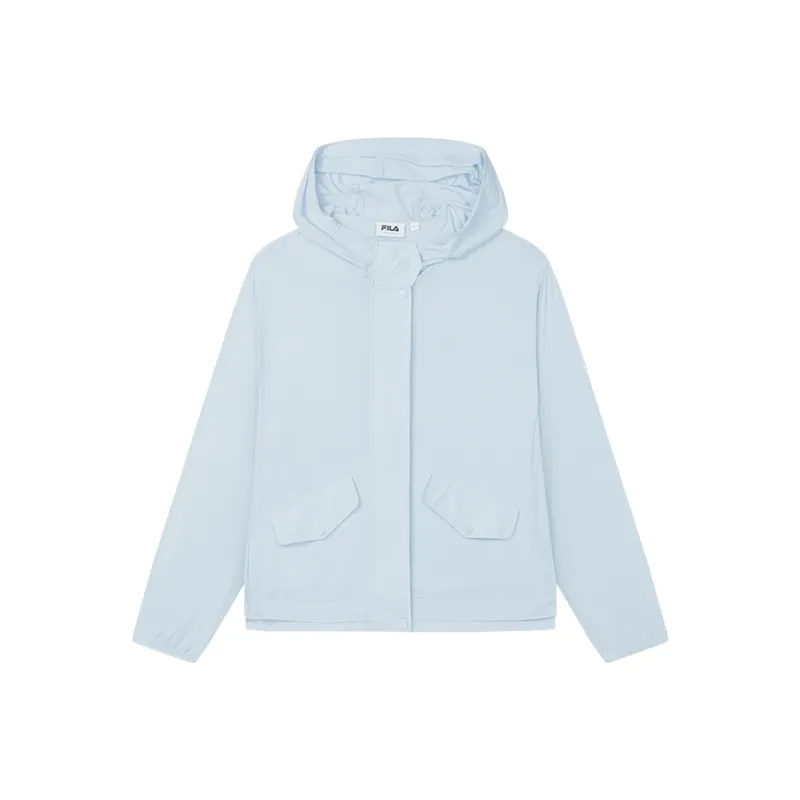 FILA Jackets Women's Light White Blue-0