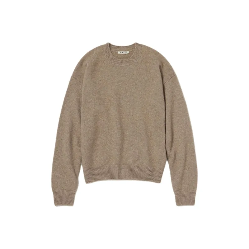 Auralee Baby Cashmere Knit Sweater 'Natural Brown'-0