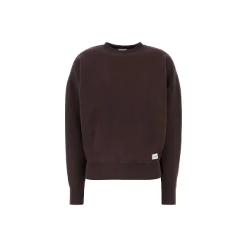 SAINT LAURENT Logo Patch Crew Neck Sweatshirt