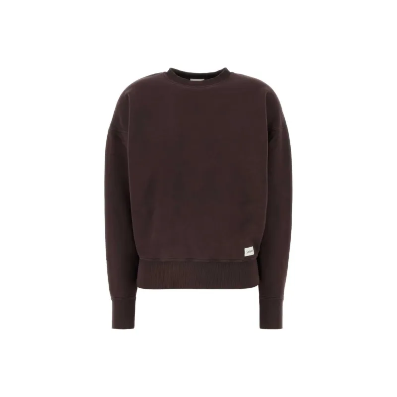 SAINT LAURENT Logo Patch Crew Neck Sweatshirt-0
