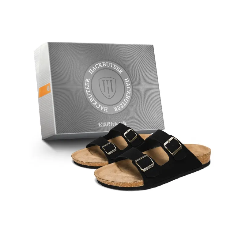 HACKBUTEER Slide Slippers Men's Box-4