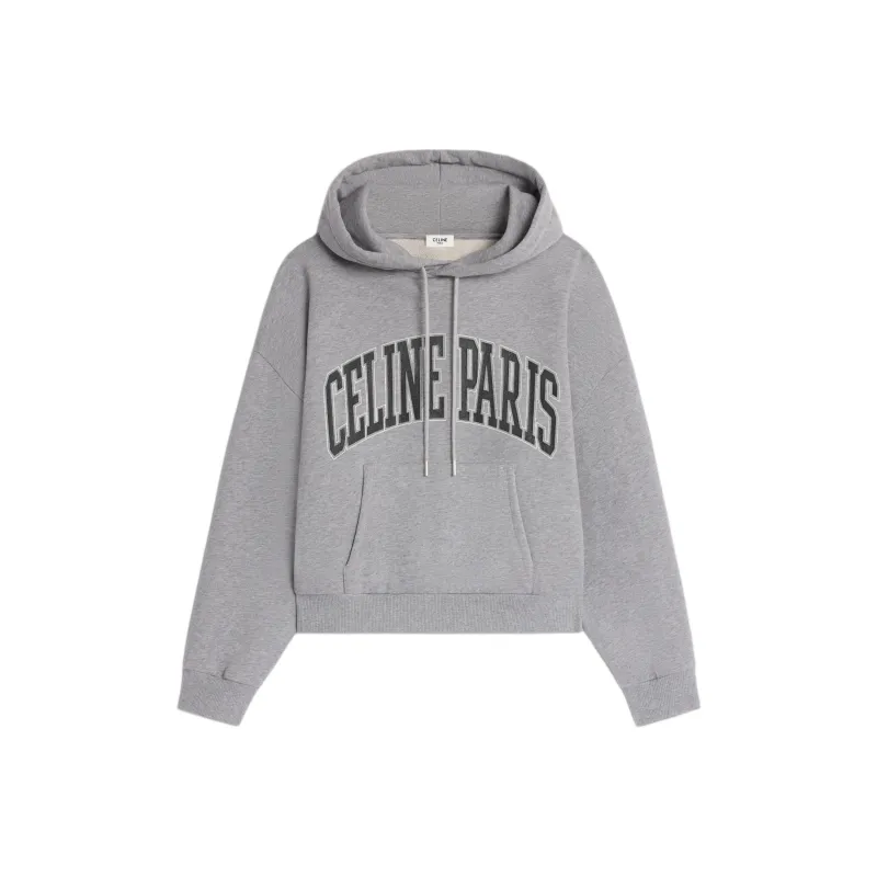 CELINE Logo Printed Drawstring Hoodie-0
