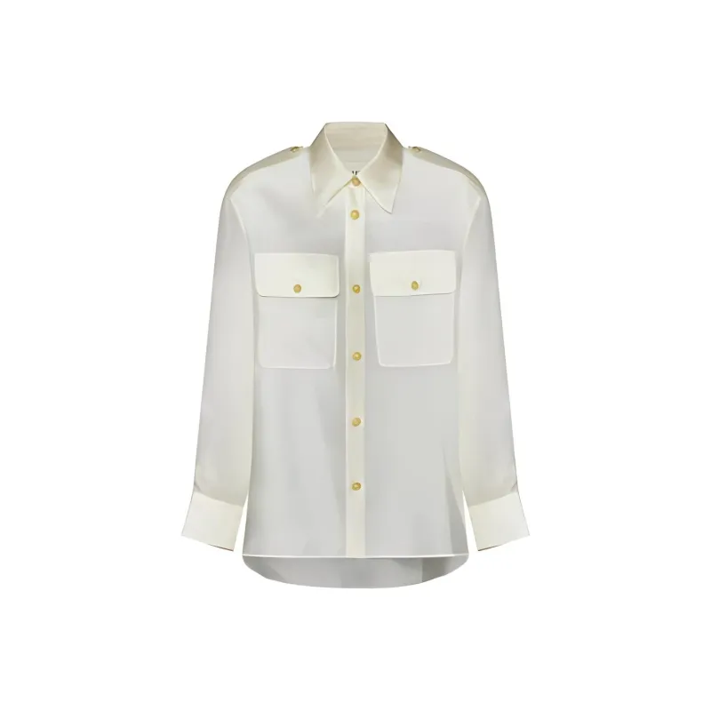 KHAITE Missa Silk Shirt-0