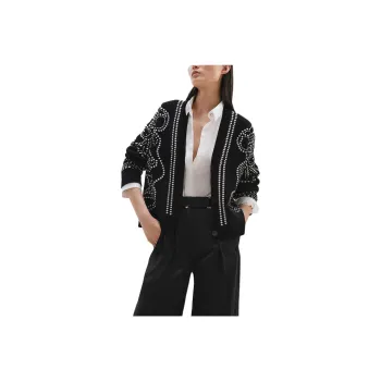 HERMES Cashmere Sweater Women's Blue Black