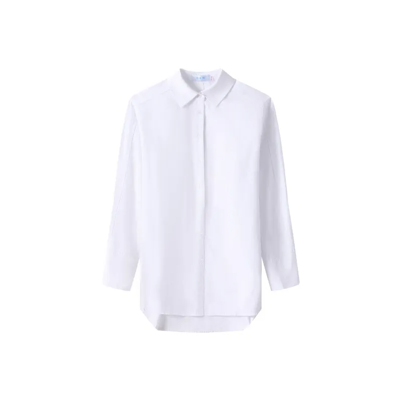 H-YXIANG Shirt Women's Coconut White-0