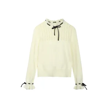 MISHOW Knitwear Women's Cream Snow Cap