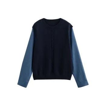 Initial Language Knitwear Women's Navy Blue