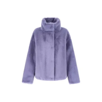 STAND STUDIO Zendaya High Neck Faux-Fur Jacket