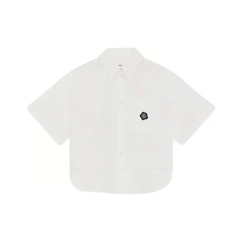 KENZO Logo Patch Cropped Shirt-0
