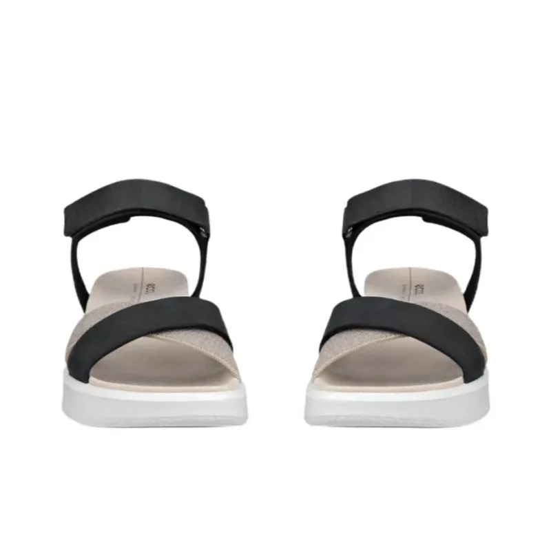 Ecco Flowt One Strap Sandals 3cm Women's Black-4