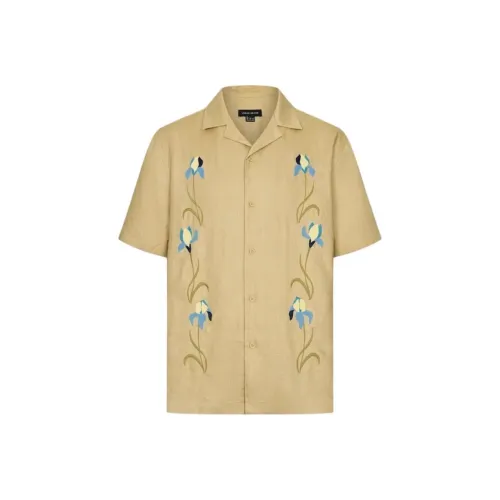 URBAN REVIVO Tunic shirt Men's Coffee Brown