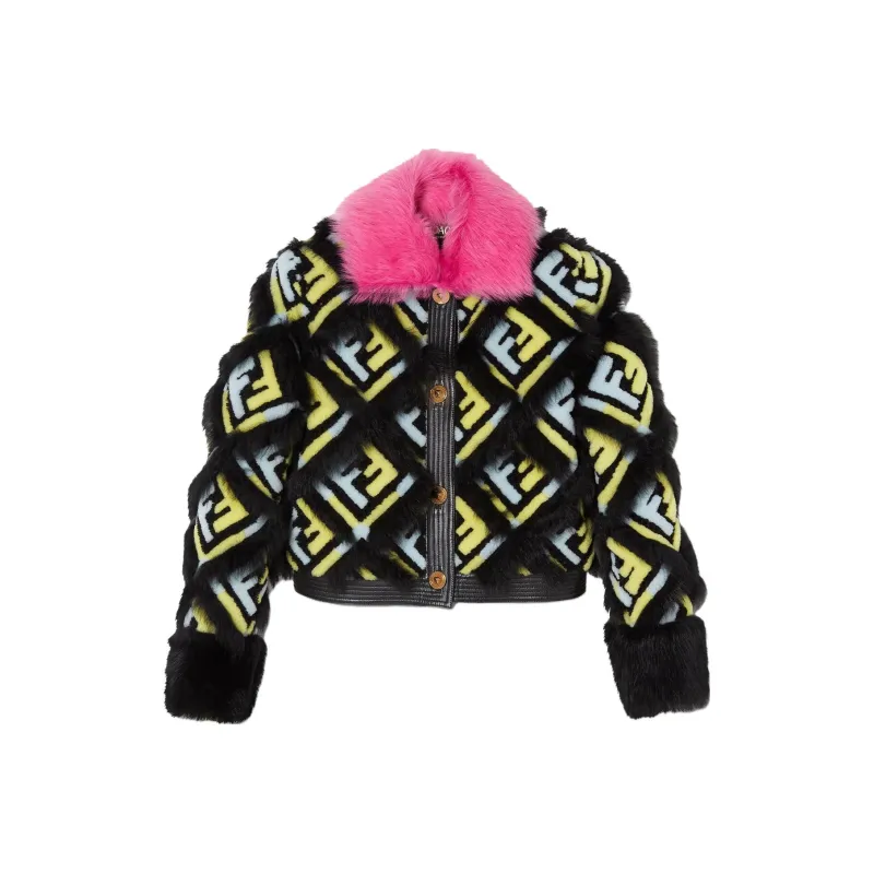 VERSACE Fendace Ff Shearling Jacket Multicolor-0