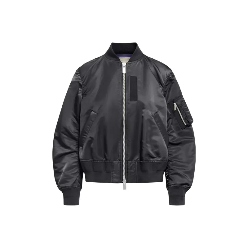 Sacai Baseball collar Zip up Bomber Jacket-0