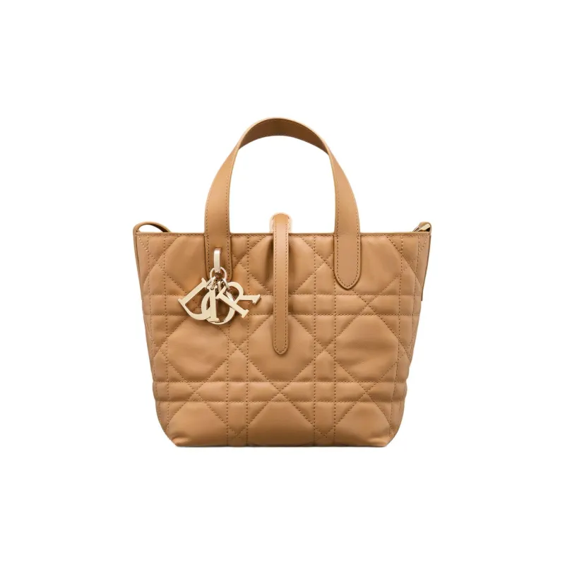 DIOR Toujours Cow Leather Native Bag, One Shoulder Handbag Small Size Women's Light Gold-0
