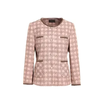 QIAOWANNI Jackets Coats Women's Vintage Aroma Print