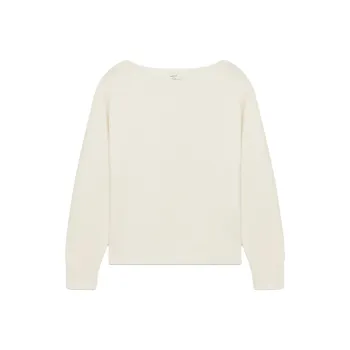 ARITZIA Cashmere Relaxed Boatneck Sweater Cashmere Sweater Women's Whisper White