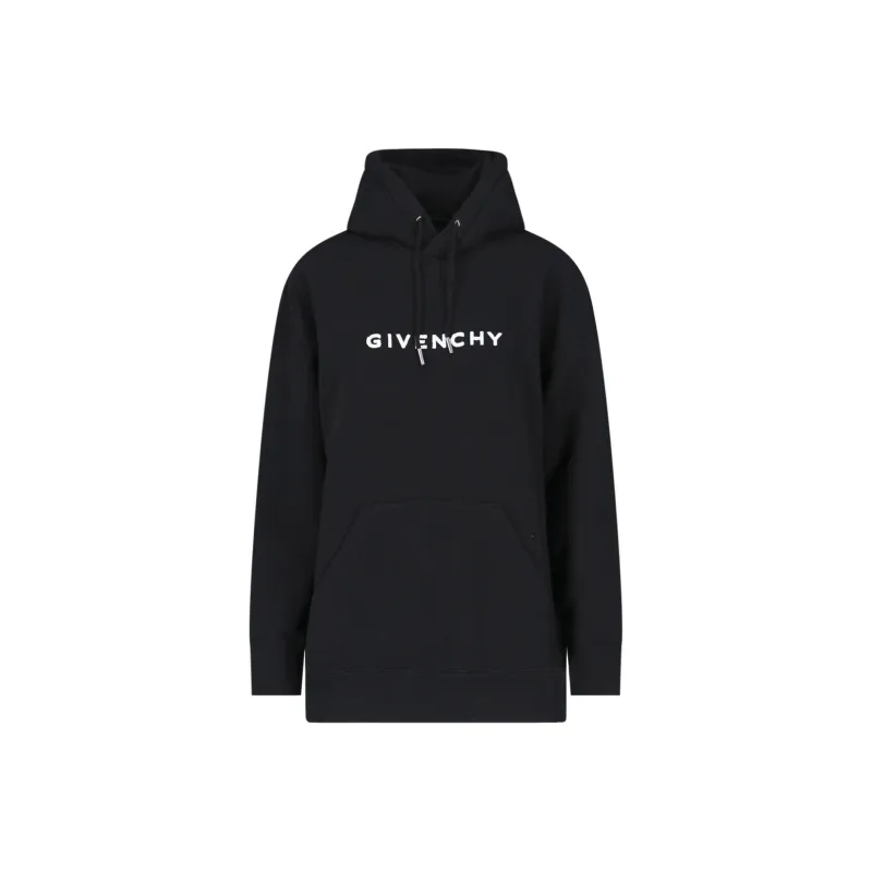 Givenchy Logo Embroidered Drawstring Hoodie-0