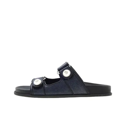 Jimmy Choo Fayence Slide Slippers Women's Blue