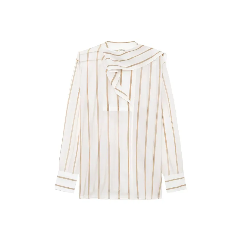 TOTEME Asymmetric Striped Shirt-0