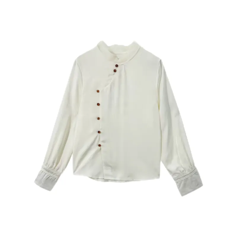 DOKZB Spring And Fall Season Shirt Women's Apricot Yellow-0