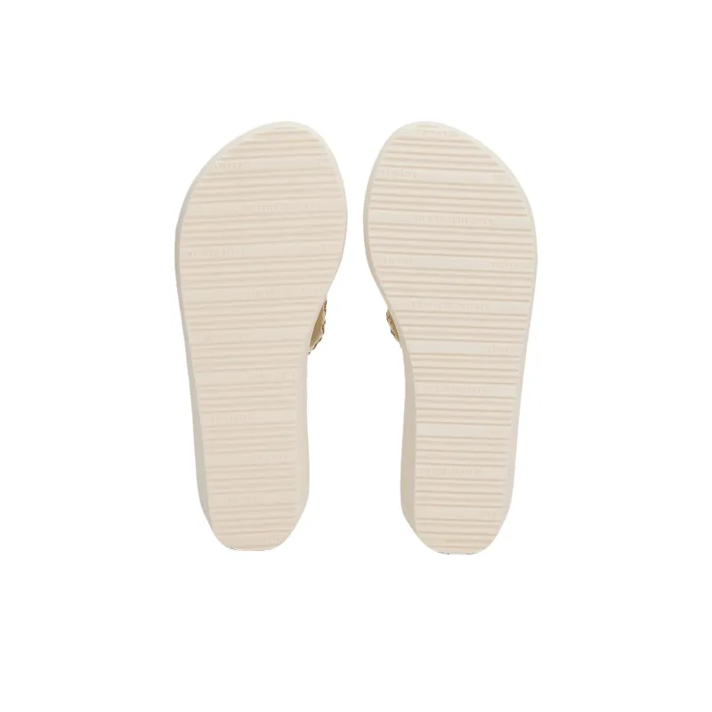 Tommy Hilfiger TH Monogram Flip Flops Women's Beige-5
