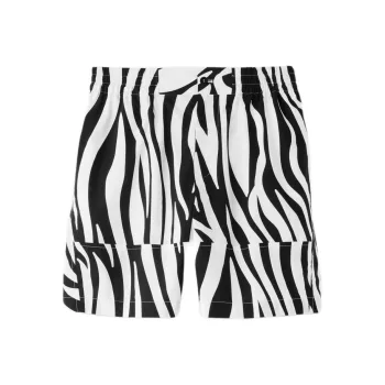 Jacquemus SS25 Zebra Arty Print Shorts Casual Shorts Men's Black White/Black White