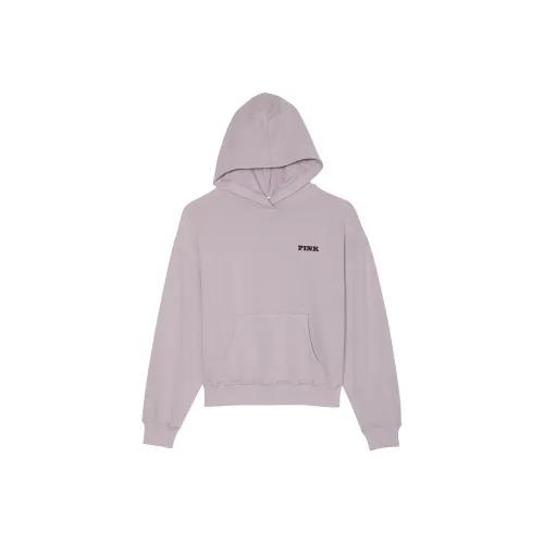 Victoria's Secret PINK Ivy Fleece Campus Hoodie/ Violet Ashes Sweatshirt Women's Violet Ashes
