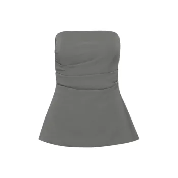 ARITZIA FW24 Wilfred Lilou Tube Top Strapless Top Women's Coal Grey/Coal Gray