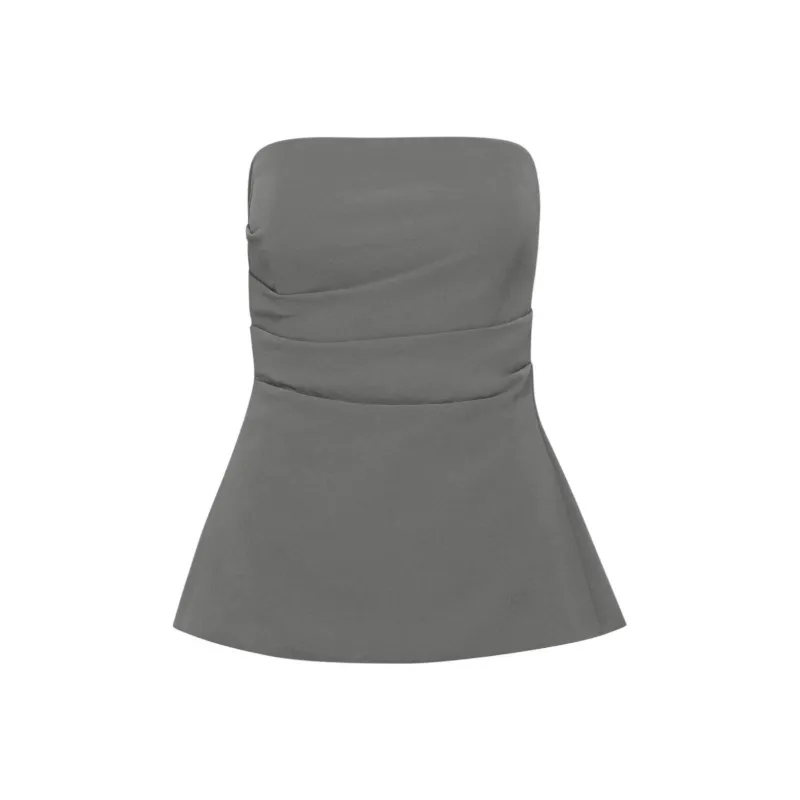 ARITZIA FW24 Wilfred Lilou Tube Top Strapless Top Women's Coal Grey/Coal Gray-0