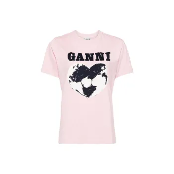 GANNI T-Shirts Women's Pink