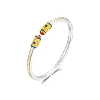 LAOYINFANG 999 Fine Silver Sterling Silver Bracelets Women's