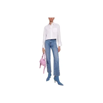 Maje Rhinestone embellished Cropped Shirt