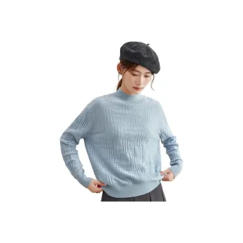 MIHUANG Cashmere Sweater Women's Light Blue