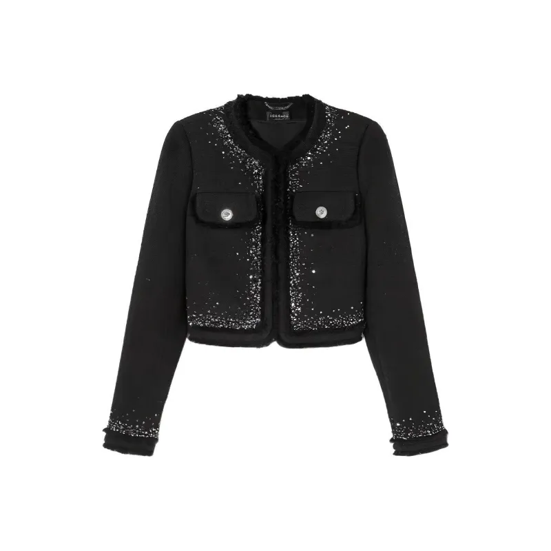 VERSACE Sequin-embellished Cotton-blend Jacket-0